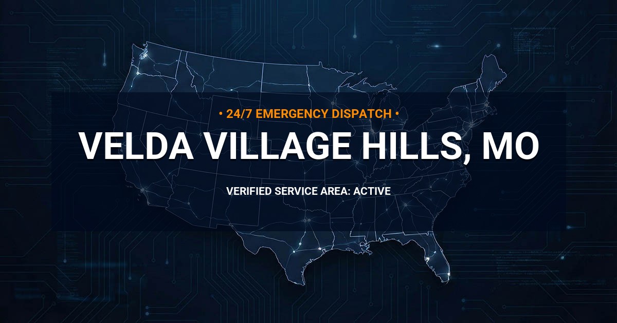 Emergency Plumbing Dispatch Map for Plumbing Services: Velda Village Hills, MO