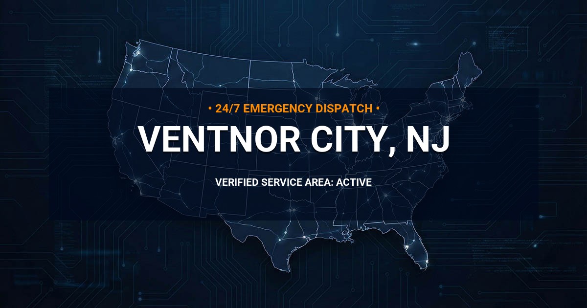 Emergency Plumbing Dispatch Map for Plumbing Services: Ventnor City, NJ