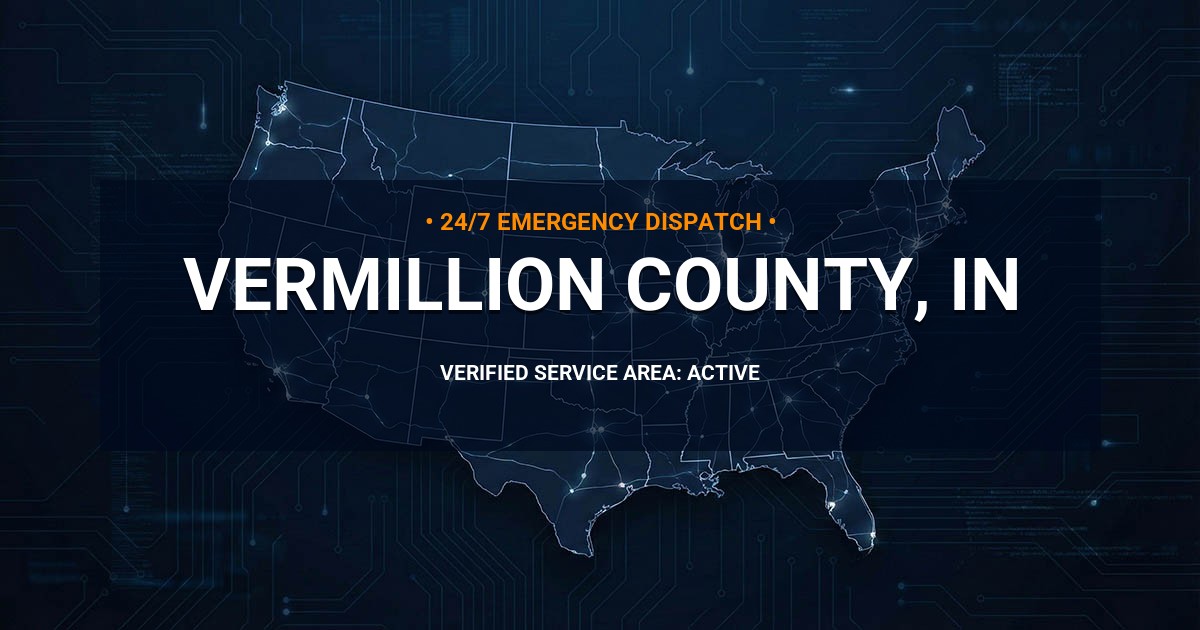 Emergency Plumbing Dispatch Map for Vermillion County Plumbing Logistics