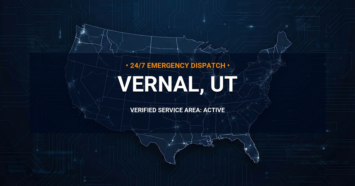 Emergency Plumbing Dispatch Map for Plumbing Services: Vernal, UT