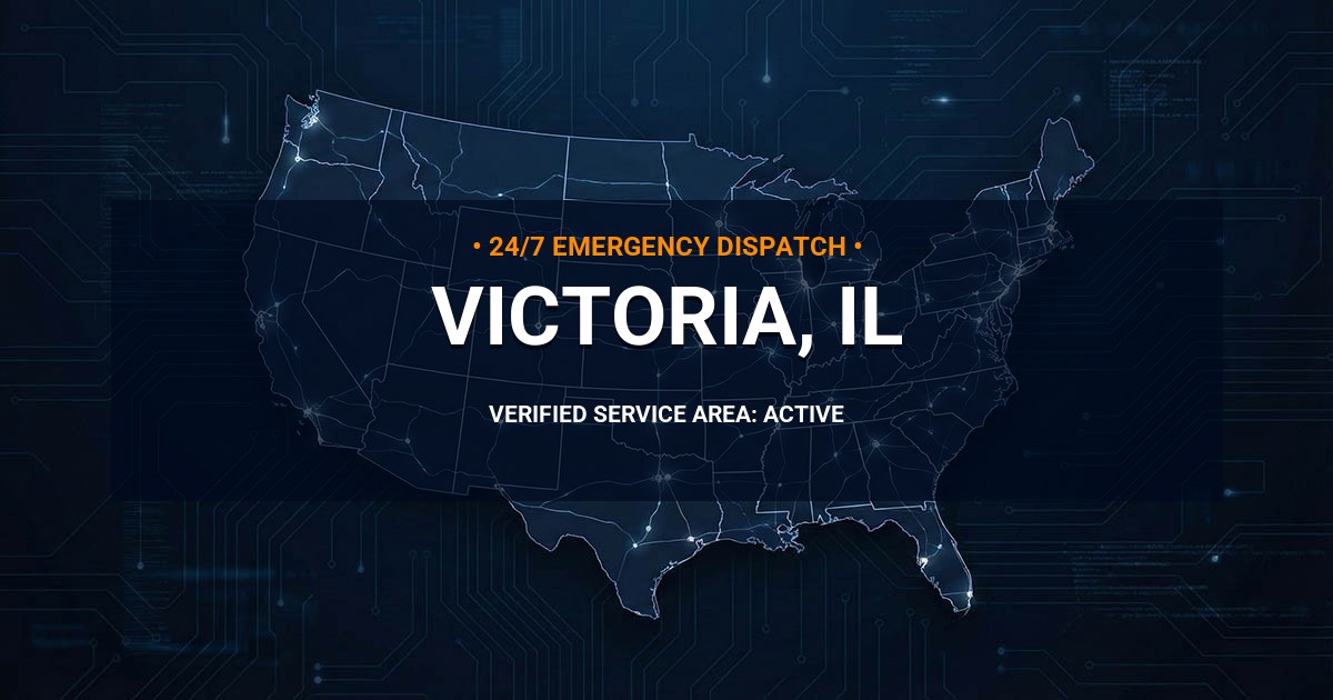 Emergency Plumbing Dispatch Map for Plumbing Services: Victoria, IL