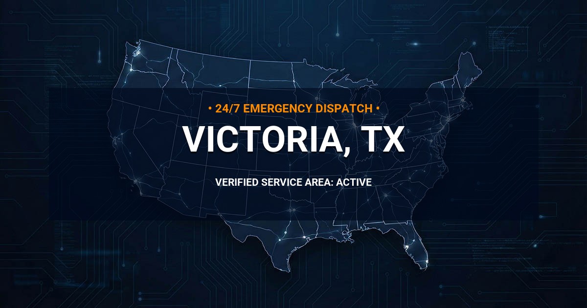 Emergency Plumbing Dispatch Map for Plumbing Services: Victoria, TX
