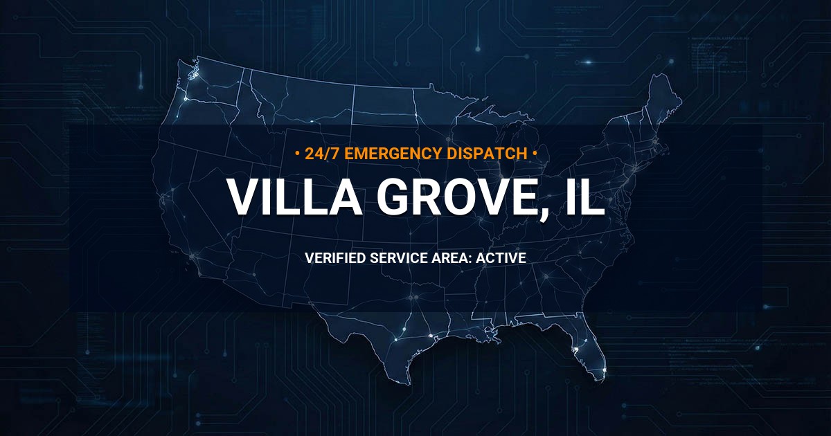 Emergency Plumbing Dispatch Map for Plumbing Services: Villa Grove, IL