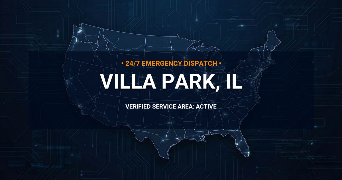 Emergency Plumbing Dispatch Map for Plumbing Services: Villa Park, IL