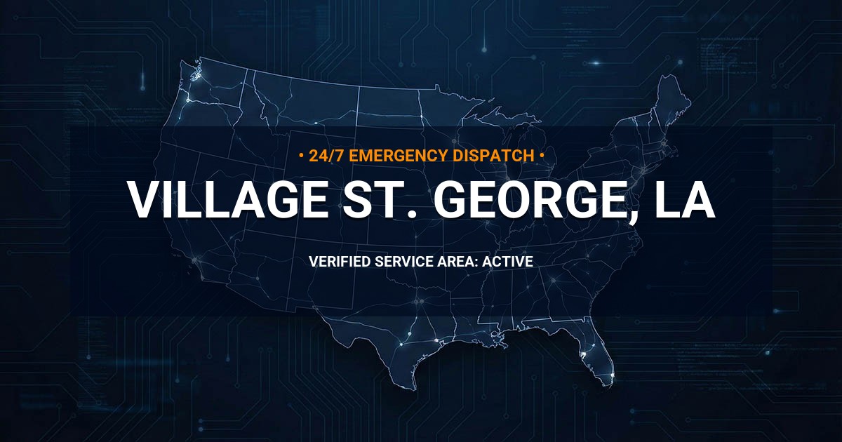 Emergency Plumbing Dispatch Map for Plumbing Services: Village St. George, LA