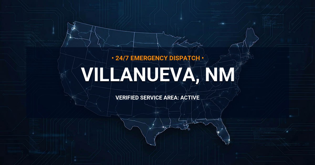 Emergency Plumbing Dispatch Map for Plumbing Services: Villanueva, NM