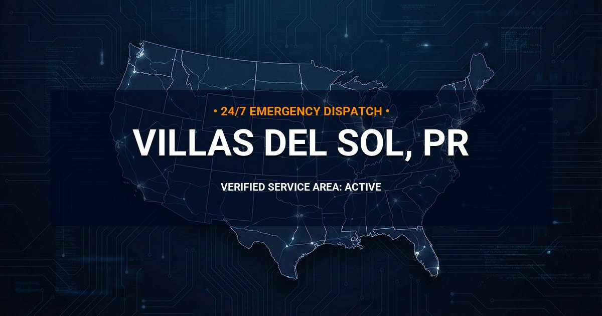 Emergency Plumbing Dispatch Map for Plumbing Services: Villas del Sol, PR