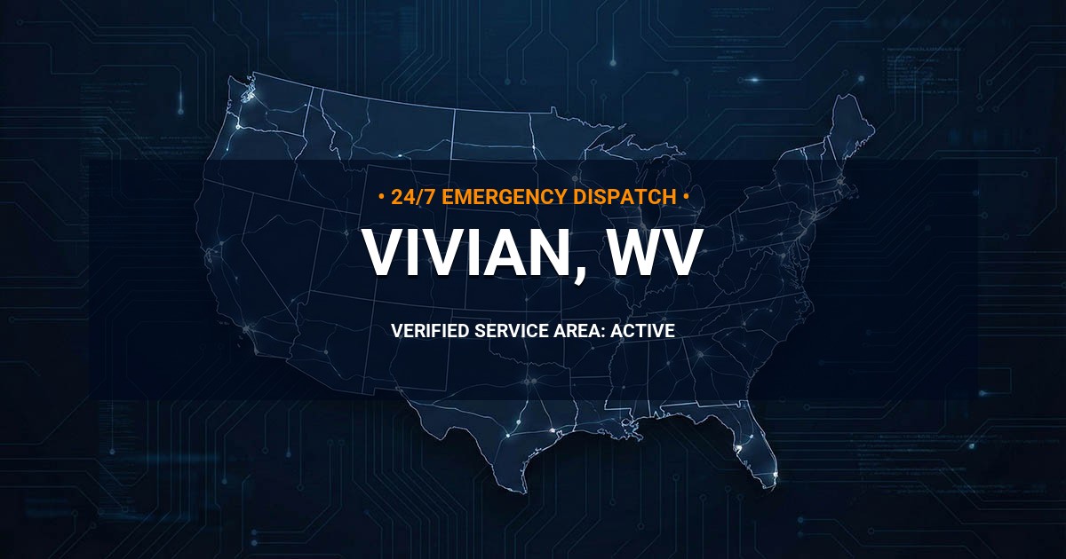 Emergency Plumbing Dispatch Map for Plumbing Services: Vivian, WV