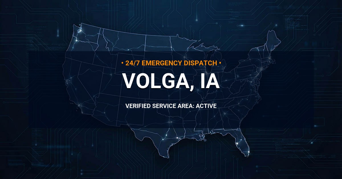 Emergency Plumbing Dispatch Map for Plumbing Services: Volga, IA