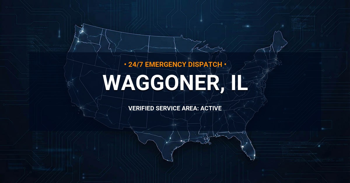 Emergency Plumbing Dispatch Map for Plumbing Services: Waggoner, IL