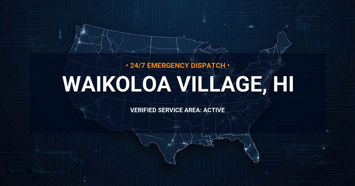 Emergency Plumbing Dispatch Map for Plumbing Services: Waikoloa Village, HI