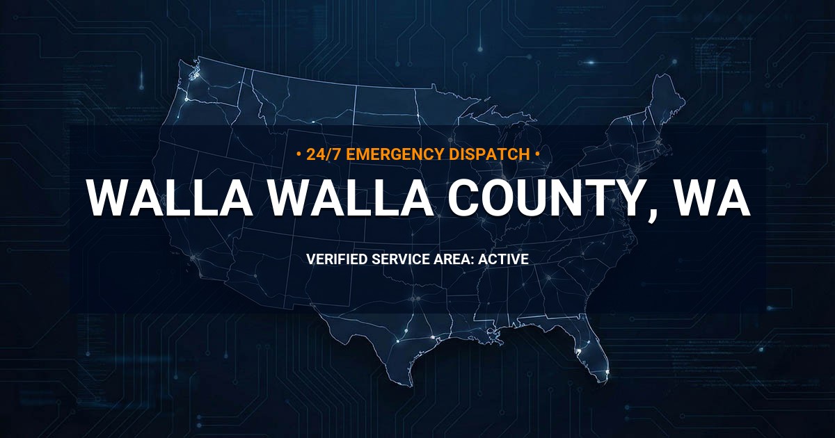 Emergency Plumbing Dispatch Map for Walla Walla County Plumbing Logistics