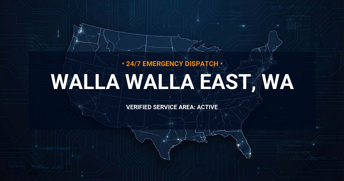 Emergency Plumbing Dispatch Map for Plumbing Services: Walla Walla East, WA