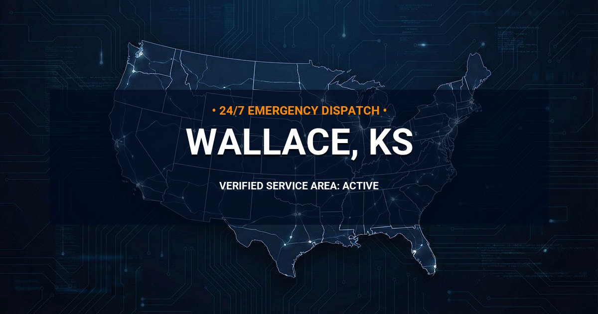 Emergency Plumbing Dispatch Map for Plumbing Services: Wallace, KS