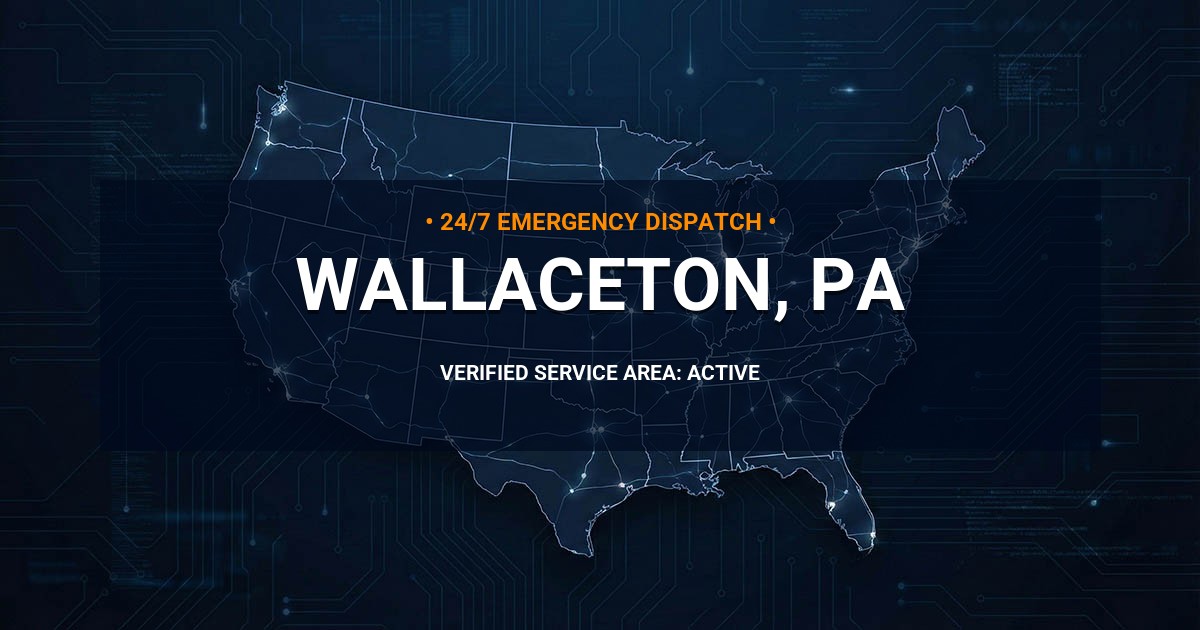 Emergency Plumbing Dispatch Map for Plumbing Services: Wallaceton, PA