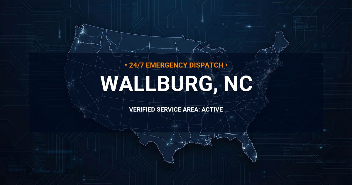 Emergency Plumbing Dispatch Map for Plumbing Services: Wallburg, NC