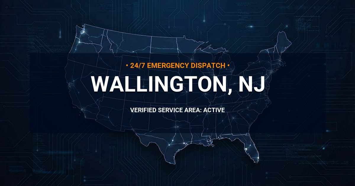 Emergency Plumbing Dispatch Map for Plumbing Services: Wallington, NJ