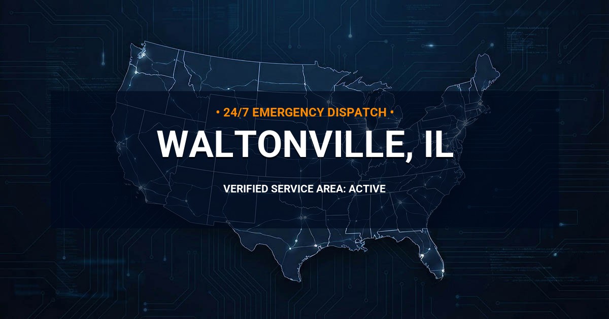 Emergency Plumbing Dispatch Map for Plumbing Services: Waltonville, IL