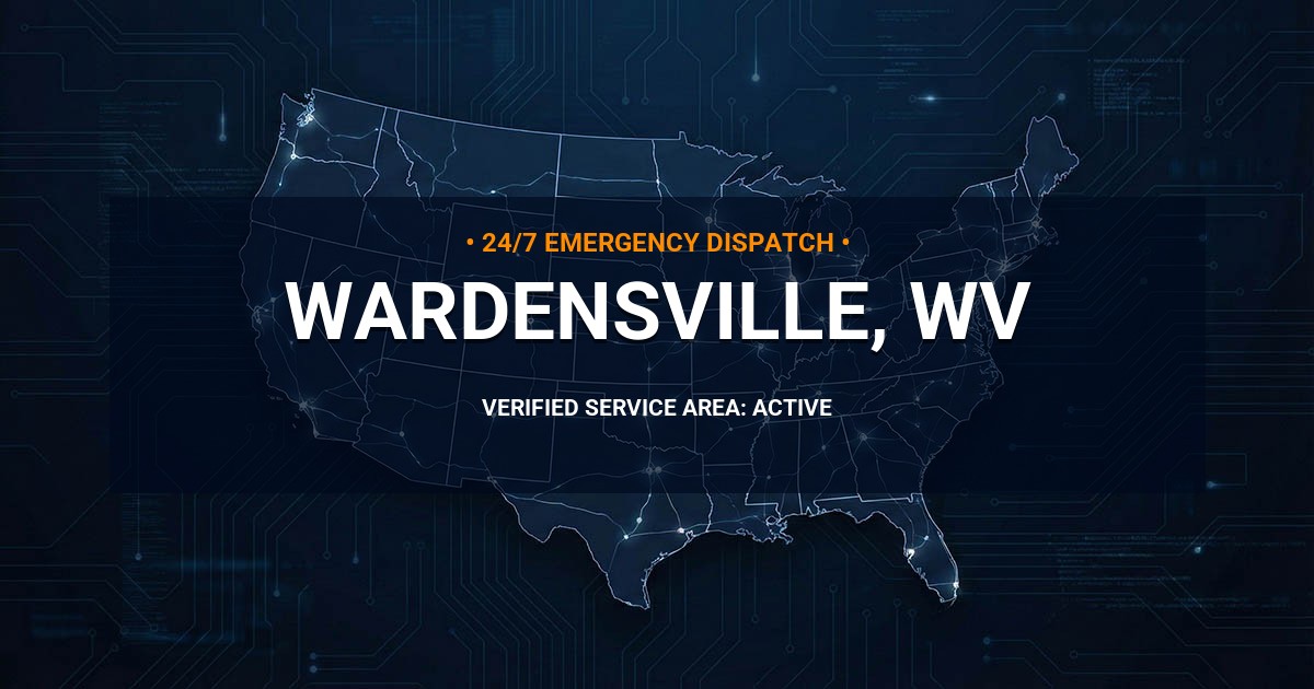 Emergency Plumbing Dispatch Map for Plumbing Services: Wardensville, WV