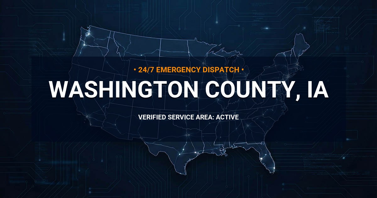 Emergency Plumbing Dispatch Map for Washington County Plumbing Logistics