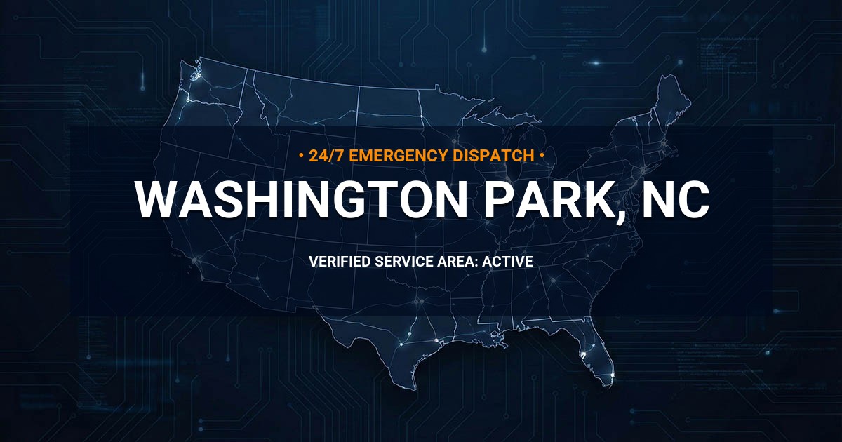 Emergency Plumbing Dispatch Map for Plumbing Services: Washington Park, NC