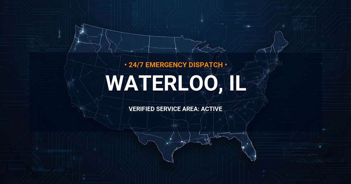 Emergency Plumbing Dispatch Map for Plumbing Services: Waterloo, IL