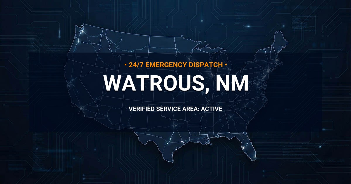 Emergency Plumbing Dispatch Map for Plumbing Services: Watrous, NM