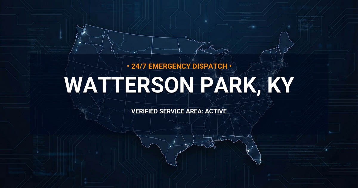 Emergency Plumbing Dispatch Map for Plumbing Services: Watterson Park, KY