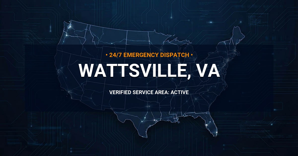 Emergency Plumbing Dispatch Map for Plumbing Services: Wattsville, VA