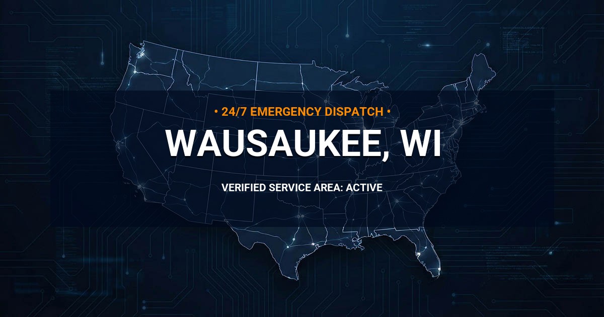 Emergency Plumbing Dispatch Map for Plumbing Services: Wausaukee, WI