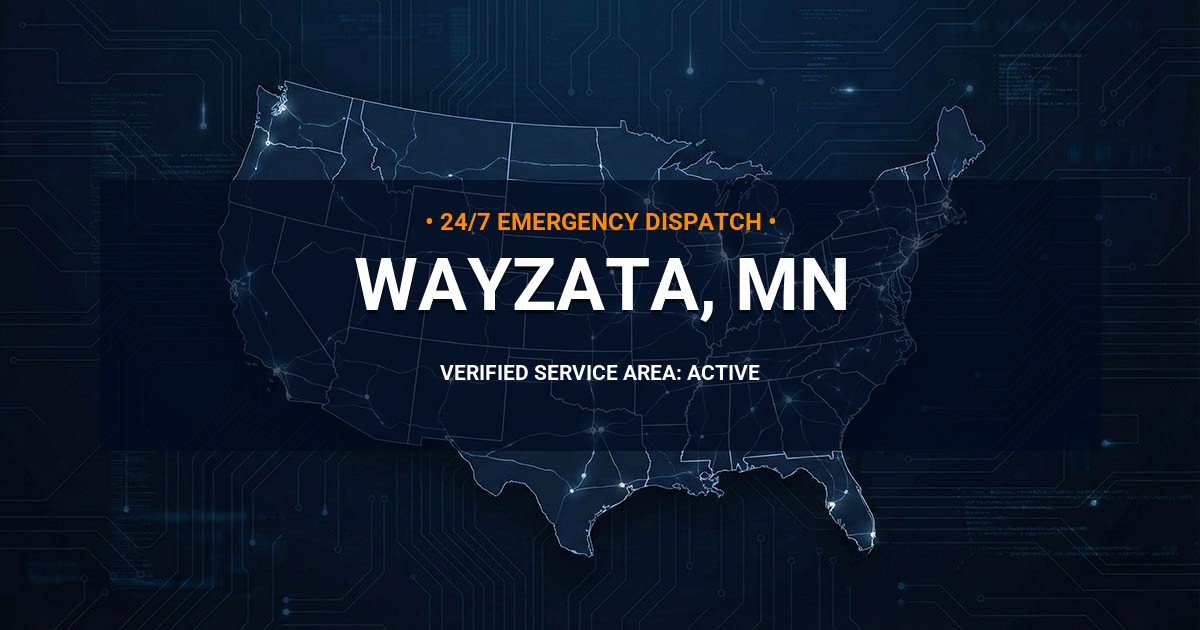 Emergency Plumbing Dispatch Map for Plumbing Services: Wayzata, MN