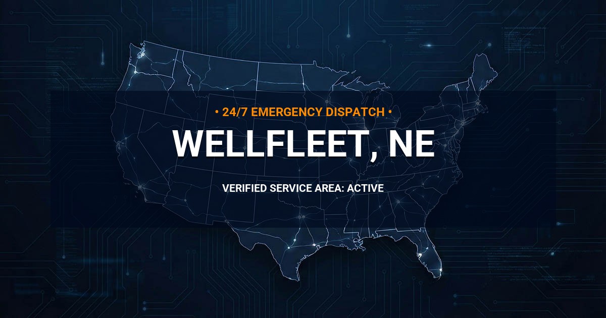 Emergency Plumbing Dispatch Map for Plumbing Services: Wellfleet, NE
