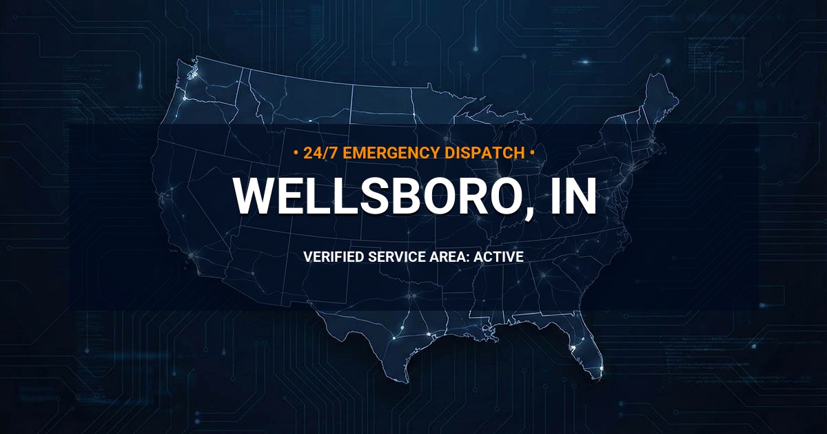 Emergency Plumbing Dispatch Map for Plumbing Services: Wellsboro, IN