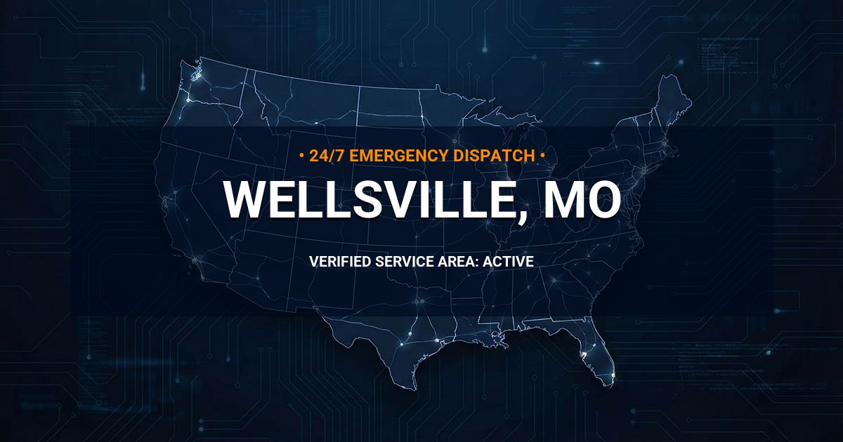Emergency Plumbing Dispatch Map for Plumbing Services: Wellsville, MO