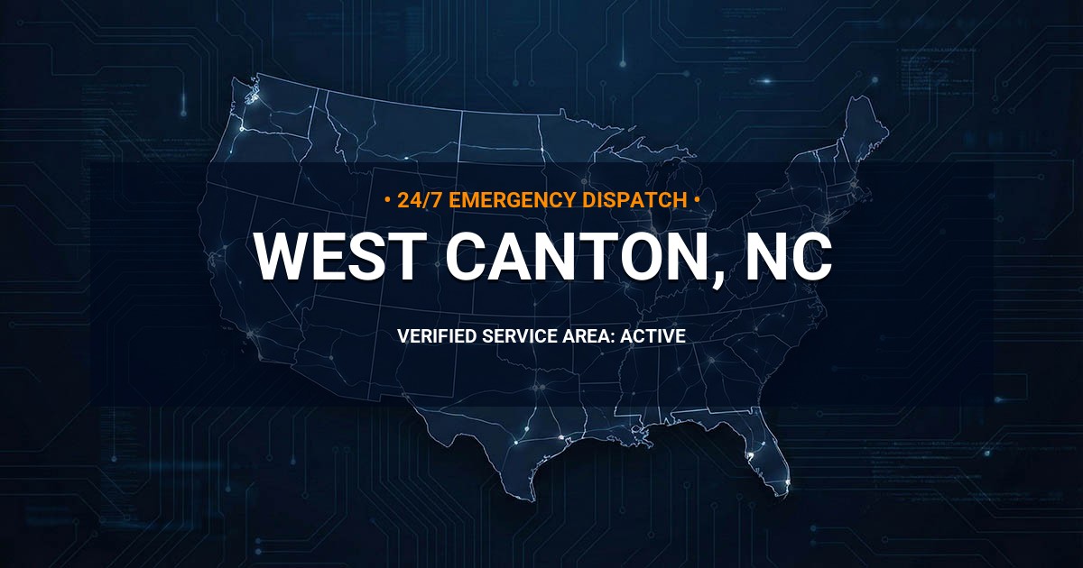 Emergency Plumbing Dispatch Map for Plumbing Services: West Canton, NC