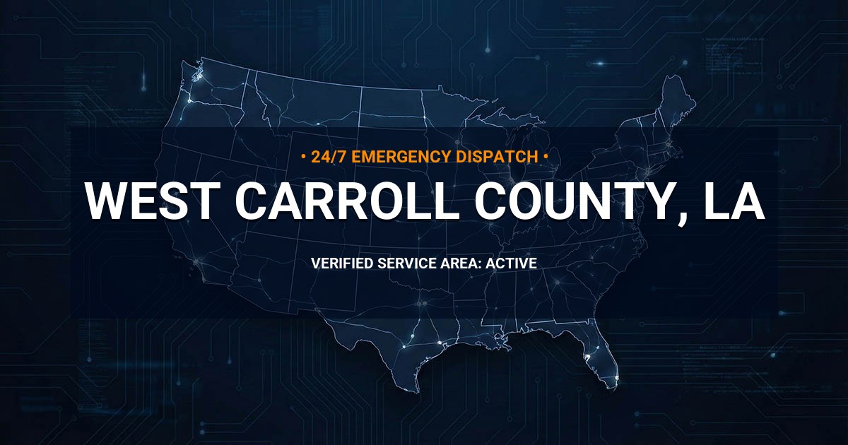 Emergency Plumbing Dispatch Map for West Carroll County Plumbing Logistics