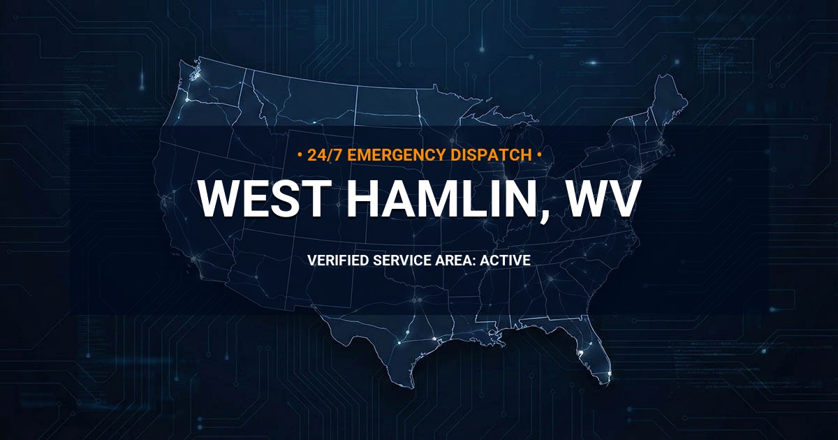 Emergency Plumbing Dispatch Map for Plumbing Services: West Hamlin, WV