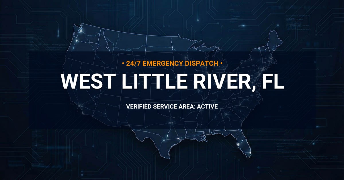 Emergency Plumbing Dispatch Map for Plumbing Services: West Little River, FL