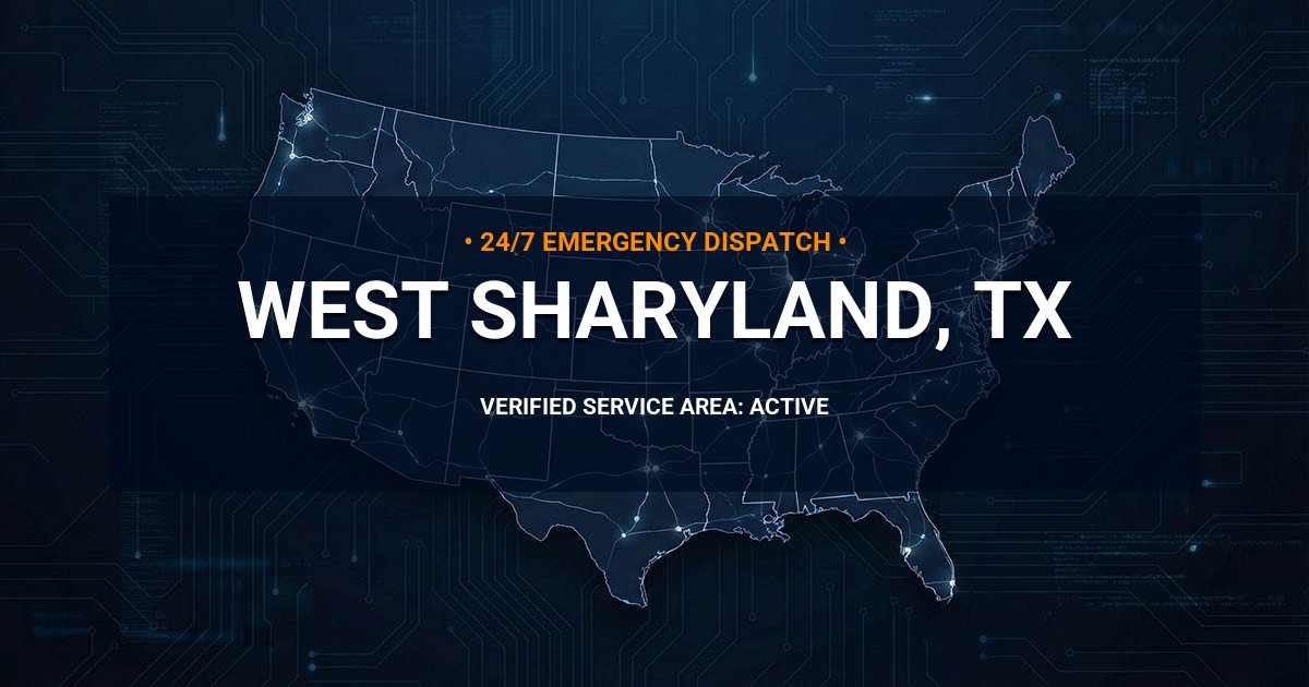 Emergency Plumbing Dispatch Map for Plumbing Services: West Sharyland, TX