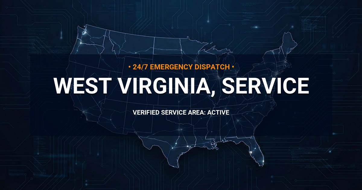 Emergency Plumbing Dispatch Map for West Virginia Plumbing Administration