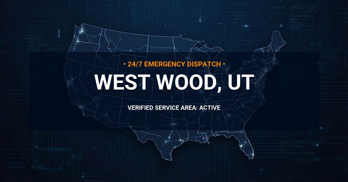 Emergency Plumbing Dispatch Map for Plumbing Services: West Wood, UT