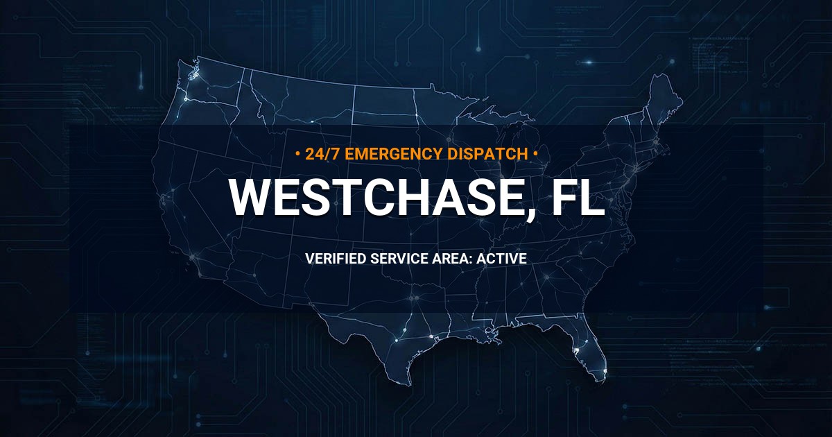 Emergency Plumbing Dispatch Map for Plumbing Services: Westchase, FL