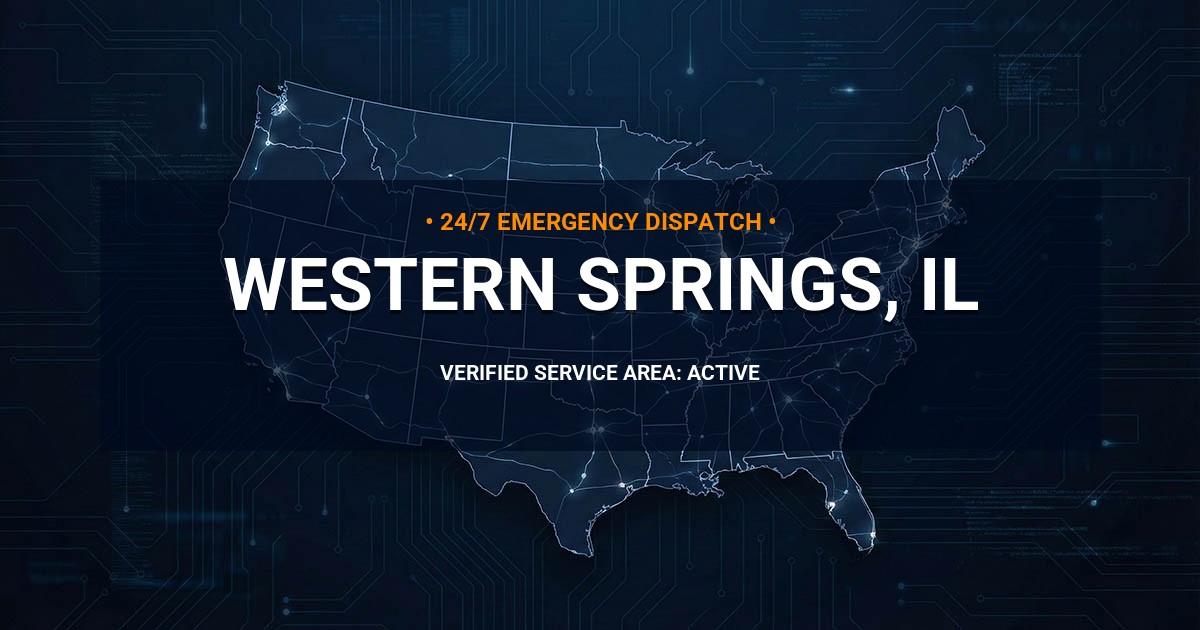 Emergency Plumbing Dispatch Map for Plumbing Services: Western Springs, IL