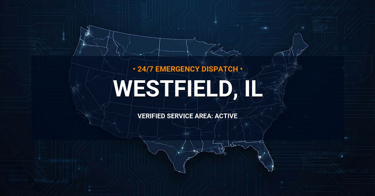 Emergency Plumbing Dispatch Map for Plumbing Services: Westfield, IL