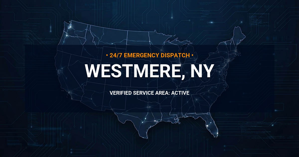 Emergency Plumbing Dispatch Map for Plumbing Services: Westmere, NY