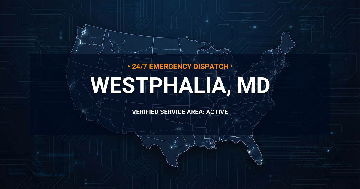 Emergency Plumbing Dispatch Map for Plumbing Services: Westphalia, MD