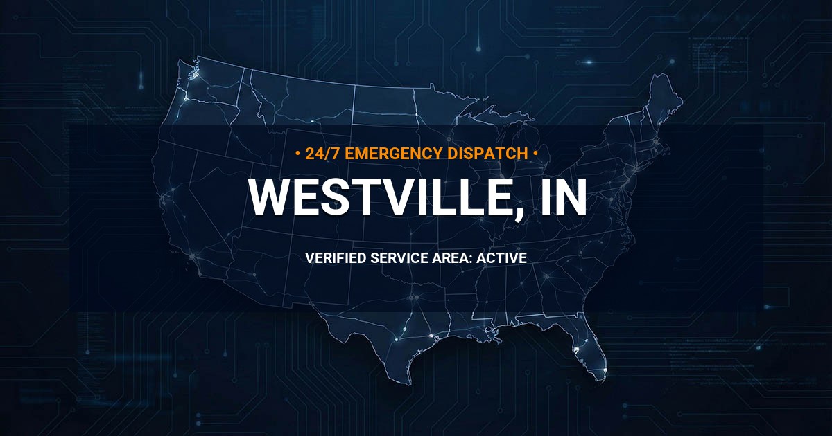 Emergency Plumbing Dispatch Map for Plumbing Services: Westville, IN