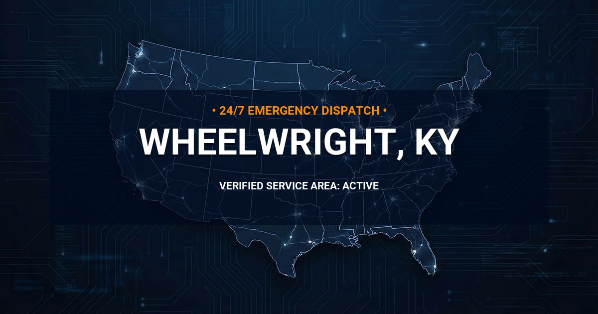 Emergency Plumbing Dispatch Map for Plumbing Services: Wheelwright, KY
