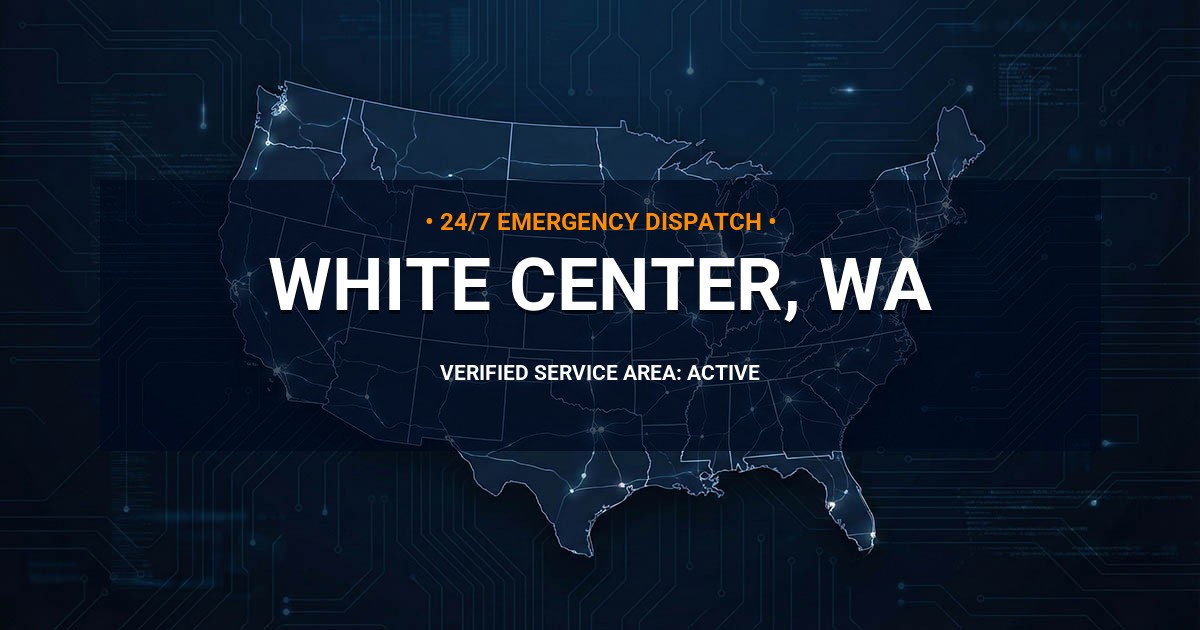 Emergency Plumbing Dispatch Map for Plumbing Services: White Center, WA