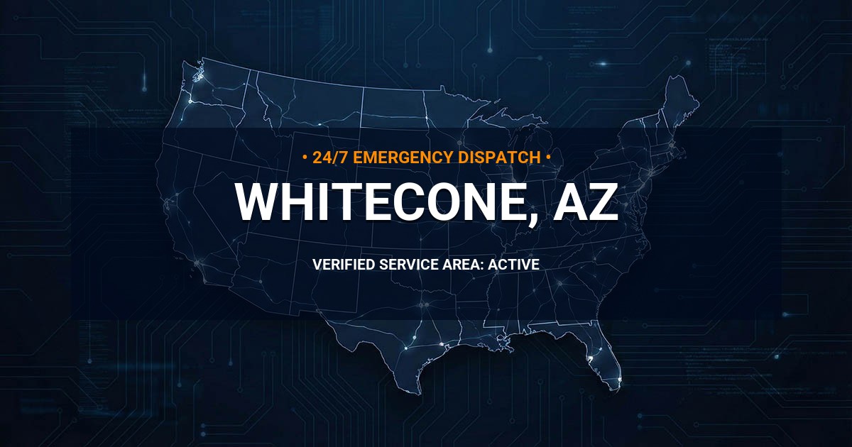 Emergency Plumbing Dispatch Map for Plumbing Services: Whitecone, AZ